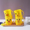 Taza para hacer gárgaras con cepillo de dientes de dibujos animados para niños, taza gruesa anticaída, taza creativa para bebés, regalo, venta directa de fábrica