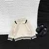 Suéter de Punto con Cuello Chal Estilo Academia para Bebés y Niños Pequeños Otoño e Invierno Transpirable para Bebé Camisa Polo de Manga Larga Hueca Ropa Versátil