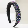 Nova Faixa de Cabeça Larga com Strass Estilo Barroco para Mulheres, Vintage Resistente, De Alta Qualidade, Luxo Leve, Elegante, Tendência
