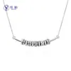 Collar de sonrisas con cuentas de diamante transfronterizo personalidad letras diy familia mamá Día de la Madre nombre artículo para la clavícula de acero inoxidable