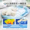 Tapete oval de resfriamento para animais de estimação co-branded Cinnamoroll, tapete de resfriamento para gatos, tapete de resfriamento para cama de gato, tapete de dormir para cachorro, artefato de resfriamento