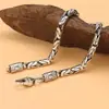 Nova pulseira de segurança masculina banhada a prata com padrão, pulseira de joia personalizada para casais, pulseira de joia transfronteiriça estilo japonês e coreano