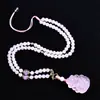 Jingyao Cristal Cristal Rosa Natural Colgante Zorro Colgante Zorro General Collar Diseño Original Colgante Cristal Rosa
