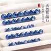 Pedras Naturais de Cianita Contas Redondas Pulseira DIY Contas de Cristal Soltas Semi-Acabadas Contas Manuais DIY