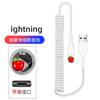Cable de datos de resorte para automóvil compatible con carga súper rápida de 66 W, cable de carga USB, almacenamiento elástico para carga flash mijo