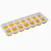 Forma de Gelo Quadrada com 14 Cavidades e Fundo Macio Caixa de Gelo DIY Sorvete Caseiro Molde de Cubo de Gelo com Tampa Atacado