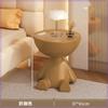 Mesa de Centro Estilo Crema Popular en Internet Cabeza Pequeña Plana Hogar Apartamento Pequeño Mesa Auxiliar para Sofá Mesa Auxiliar de Plástico para Dormitorio de Diseño INS