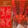 Cortina Transparente Decoración Tela Impermeable Fondo de Boda Techo Estilo Antiguo Rojo Techo de Boda Transmisión en Vivo Cortina Estilo Chino Gasa Flotante