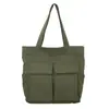 Bolsa de lona vintage Bolsa de ombro portátil de grande capacidade Bolsa de viagem casual masculina e feminina Bolsa tote coreana Ins