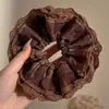Otoño Invierno Estilo Coreano Cuadros Lazo para el Pelo de Intestino Grande Mujer 2026 Nuevo Gama Alta Súper Grande Cuerda para Moño Flor en la Cabeza Accesorios para el Cabello