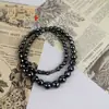 Venta al por mayor del fabricante Pulsera de Terahertz Imán Pulsera de Mano Pulsera de Piedra de Hiel Negra Collar de Piedra de Energía de Campo Magnético Colgante de Terahertz