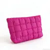 Bolsa de Maquiagem Acolchoada Transfronteiriça, Bolsa Macia Estilo Puff Plissado Fashion, Disponível em Várias Cores, Bolsa de Armazenamento de Beleza Portátil