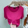 Camisa Camiseta de Mujer Top Camiseta Ropa Interior de Mujer Blanco Primavera Cuello Bajo Slim Slim Camisa Base Camiseta Base 2025