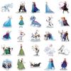 50 adesivos de grafite de desenho animado Frozen decorativos para guitarra, bagagem, DIY, à prova d'água, autorização genuína transfronteiriça