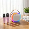 Mini alto-falante Bluetooth portátil europeu transfronteiriço com bateria removível e microfone, alto-falante de karaokê portátil, modelo novo K1512