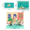 Cartão de felicitações tridimensional de Natal Jantar de Natal Escultura em papel criativa Presente de mensagem de bênção transfronteiriça Amazon cartão pequeno
