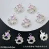 Guirlanda de Flores Vazadas com Strass de Pérola Pingente de Estrela de Cinco Pontas Charme de Estrela do Mar Acessórios para Joias de Pulseira e Colar DIY com Contas