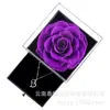 Venta al por mayor del fabricante Rosa Eterna Flor Real Caja de Joyería de Acrílico Regalo para el Día de la Madre Cumpleaños Caja de Flores Transfronteriza Amazon
