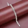 Nova pulseira fina de strass colorida de duas fileiras para mulheres, simples, popular no Oriente Médio, Europa e Estados Unidos, atacado direto da fábrica
