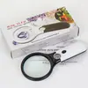Con lupa de mano 3x 45x LED óptico lectura para ancianos joyería plástico portátil 6902AB al por mayor