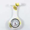 Reloj de Enfermera para Mujer Impermeable Reloj Colgante con Pin Simple Reloj de Bolsillo de Silicona Estudiante Prueba de Batería Reloj de Bolsillo para el Pecho de Doctor