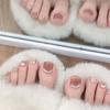 Verão Branco Toenail Patch Foot Nail Patch Foot Nail Patch Foot Wear Unha Mão Unha Nail Patch Produto Acabado
