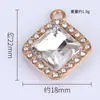 Pendente Quadrado de Cristal Personalizado Criativo Transfronteiriço Acessórios DIY Pulseira de Liga Eletrodepositada Colar Venda Direta da Fábrica