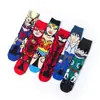 Calcetines de Algodón Unisex para Hombres y Mujeres, Calcetines de Anime de Moda, Calcetines de Tubo Medio de Héroe de Película de Comercio Exterior, Calcetines Versátiles Casuales de Dibujos Animados