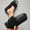 Novas Chinelas Femininas com Padrão de Diamante para Primavera e Verão, Sola Grossa, Sola Plana, Sola Macia, Antiderrapantes, Sandálias Fashion para Exterior, Venda Quente Transfronteiriça, em Estoque