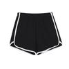 Verão Novo Cintura Alta Slimming Estilo Coreano Casual Shorts Esportivos Femininos Fino Solto Contraste Casual Hot Pants