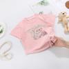 Procesamiento Personalizado de Camisetas de Manga Corta de Dibujos Animados de Gatos para Niñas Verano 2025 Nuevo Estilo Camiseta Básica para Niña Pequeña