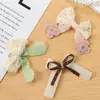 Nuevas Decoraciones de Lazo de Cinta de Encaje y Perlas Estilo Coreano Accesorios para el Cabello Bolsas de Ropa Accesorios de Tela