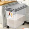 Contenedor de Arroz para Uso Doméstico, Juego de 25 kg Tarros Sellados a Prueba de Insectos y Humedad para Almacenamiento de Harina, Caja de Almacenamiento de Arroz de Grado Alimenticio, Shi Hua