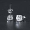 Pendientes de Imitación de Diamante con Cuatro Garras Chapados en Platino PT950 para Mujer y Hombre Ocho Corazones Ocho Flechas Moissanita Simple Diamante Único Super Brillantes Celebridad de Internet