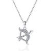 Cadena Clavícula Doce Signos del Zodíaco Colgante Moissanita Color D a la Moda Gra Transfronterizo Letras Personalizadas Collar de Plata Esterlina S925 para Mujer