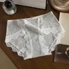 Camelia del Crepúsculo 7A antibacteriano Algodón para bebé de grado A Malla sin cuatro encaje francés Panties para mujer de cintura media nuevos 2026