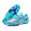 Zapatos de fútbol transfronterizos para niños y niñas con cierres de velcro, tacos TF, tacos largos, zapatos de entrenamiento para estudiantes y jóvenes, zapatos de clavos para competición