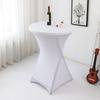 Atacado balcão de bar de alta perna toalha de mesa elástica toalha de mesa de banquete capa de mesa redonda para coquetel capa de mesa elástica branca