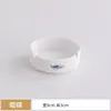 Cenicero de Cerámica con Borde Dorado Redondo, Plato para Cigarrillos, Cofre del Tesoro de Comedor de Hotel Restaurante Salón Club, Mesa de Comedor Logo Personalizado