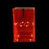 Caixa de Armazenamento à Prova de Poeira em Plexiglass com Gaveta Caixa de Exibição Laranja Translúcida Caixa Deslizante Caixa de Armazenamento em Acrílico