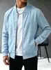 Camisa ligera de lino para primavera y otoño, de Amazon transfronterizo, manga larga, cuello mao, transpirable, casual para hombre, estilo chino nuevo, con bolsillo