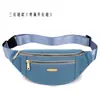 Moda Bolso de Pecho para Mujer Nylon Correa de Hombro Ajustable Bolso de Cintura Deportivo Logotipo Estampado Bolsillo con Cremallera Bolso