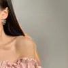 Brincos de Pino Metálicos com Zircônia Minimalistas Vintage, Brincos Elegantes Retro Exquisitos com Franjas de Lantejoulas, Brincos de Moda Criativos