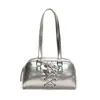 Bolso de Hombro Boston Retro Casual Color Sólido para Mujer 2024 Nuevo Invierno Spice Girl con Lazo