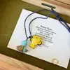 Collar Colgante de Cerámica de Cachorro de Dibujos Animados con Cuentas para Mujer Color Dopamina Cadena Larga Ajustable para Sudadera Accesorios Versátiles