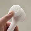 Cepillo Facial Limpiador 3D de Doble Cara, Instrumento Limpiador Facial de Silicona con Cerdas Suaves, Instrumento Limpiador Profundo de Poros, Cepillo Limpiador Facial Manual