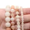 Polvo Translúcido Hielo Natural Ágata Verde Perlas Redondas Perlas Sueltas Pulsera DIY Accesorios de Joyería Perlas Semiacabadas Suministro Directo de Fábrica