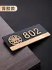 Placa de Número de Porta em Acrílico Placa de Número de Porta Criativa Personalizada para Casa Número de Quarto Placa de Número de Quarto Adesivos de Número