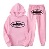Sudadera con Estampado de Patrón de Prisión Demoníaca Clint419 Europeo y Americano Conjunto de Forro Polar para Hombre Venta al por Mayor Suelto Estilo Nuevo