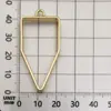 Marco Geométrico Hecho a Mano DIY Aleación Hueca Resina Colgante Forma de Corazón Gota de Agua Forma de Estrella Colgante Accesorios de Joyería